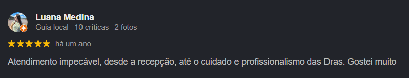 Avaliação Google 1 — 5 estrelas